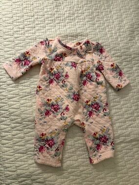 Janie & Jack quilted floral one piece!